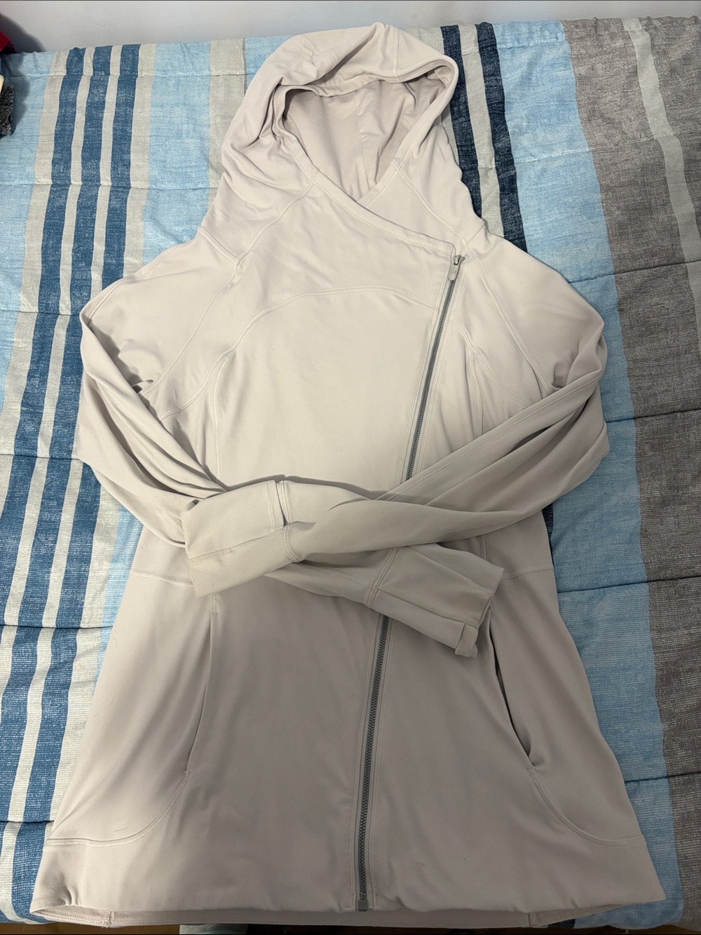 Lulu journey hoodie light chrome white